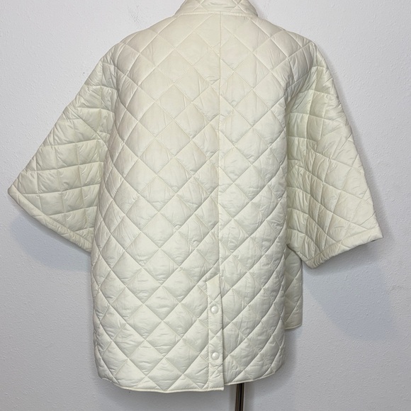 Joan Rivers size 2X Cream Quilted 3/4 Puffer Jacket - Picture 6 of 9